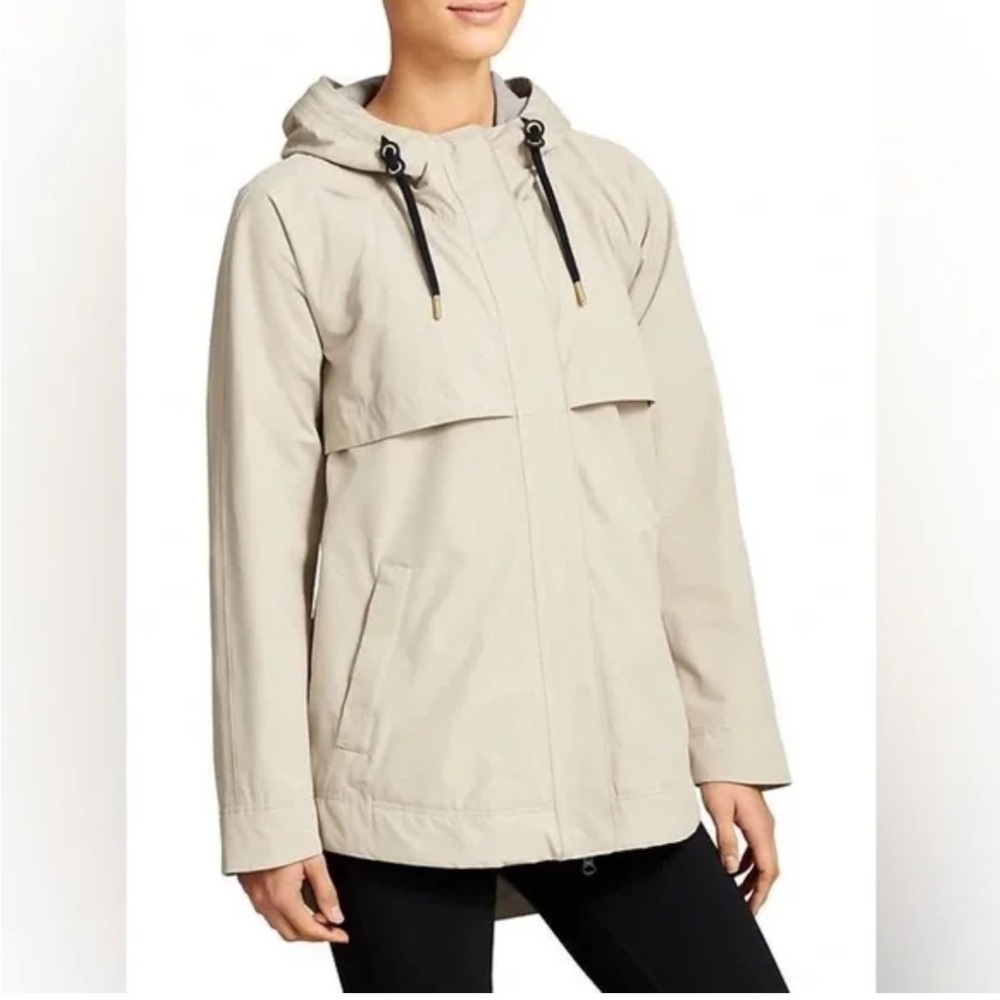 Athleta Any Day Anorak Khaki Breathable Full Zip Lined Jacket XL